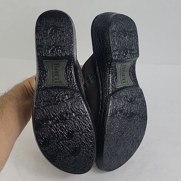 Born Avoca Gray Leather Slip On Women's Clogs. - Picture 9 of 12